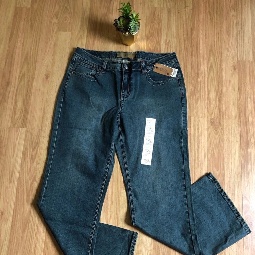 NWT Ryan Michael Western Skinny Flare The Elly Denim Blue Jeans Women’s 12/32